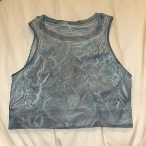 Blue SOULCYCLE cropped work out top
